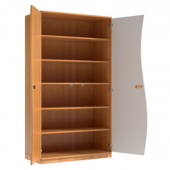 Wellentürenschrank, 190 cm hoch, 105x50 cm (B/T), Tür rechts grau, Wellentürenschrank, 190 cm hoch, 105x50 cm (B/T), Tür rechts grau,
